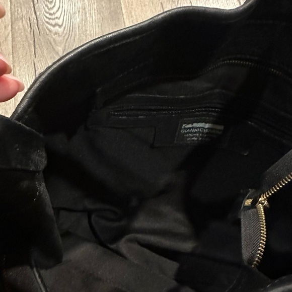 Gianni Chiarini Bag Purse Shoulder Strap Genuine Leather Calf Cow Italy Black - Picture 3 of 12